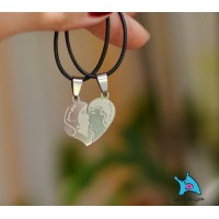 Кулон парный "I love you. Целующейся пара". Цена за 1 пару